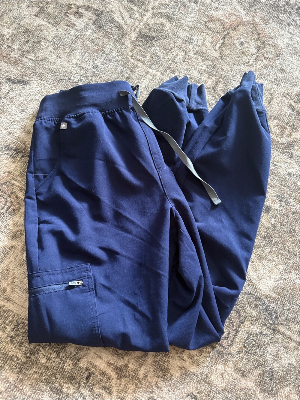 Figs WOMENS Navy Drawstring Jogger Pants